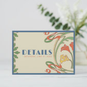 Art Nouveau trouwdetails behuizing Kaart (Staand voorkant)