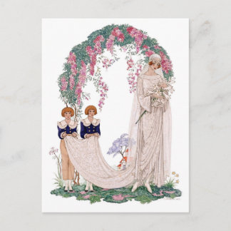 Art Nouveau Trouwillustratie – Vintage Bruid Briefkaart