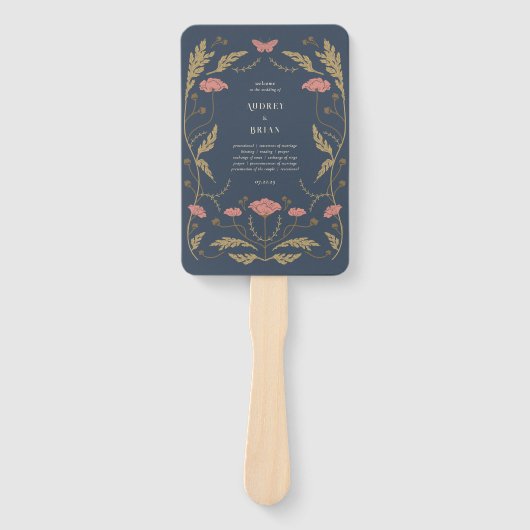 Art Nouveau trouwprogramma Handwaaier (Voorkant)