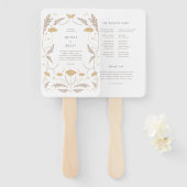  Art Nouveau trouwprogramma Handwaaier (Voorkant en achterkant)