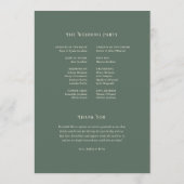 Art Nouveau trouwprogramma Programmakaart (Achterkant)