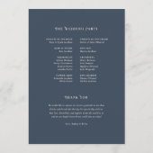 Art Nouveau trouwprogramma Programmakaart (Achterkant)