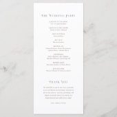  Art Nouveau trouwprogramma Programmakaart (Achterkant)