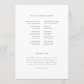  Art Nouveau trouwprogramma Programmakaart (Achterkant)