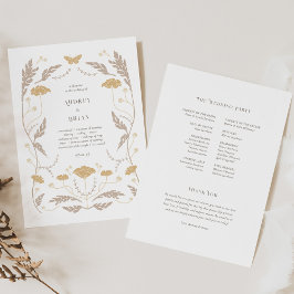  Art Nouveau trouwprogramma Programmakaart