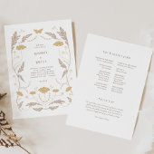  Art Nouveau trouwprogramma Programmakaart