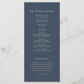 Art Nouveau trouwprogramma Programmakaart (Achterkant)