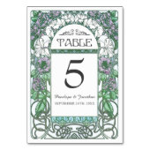 Art Nouveau Trouwtafel Kaarten (Set #2) (Voorkant)