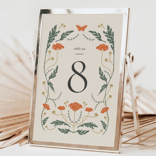 Art Nouveau Trouwtafel Nummer kaart