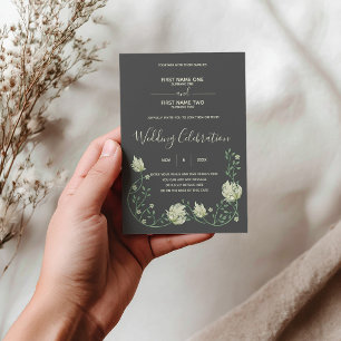 Art nouveau trouwuitnodiging kaart