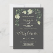 Art nouveau trouwuitnodiging kaart (Voorkant)