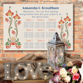 Art Nouveau Trouwzaal Stoelenplattegrond Poster