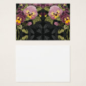 Art Nouveau Tuin van Pansies Cadeau Label Visitekaartje (Voorkant /achterkant)