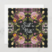 Art Nouveau Tuin van Pansies  Platte Kaart (Voorkant / Achterkant)