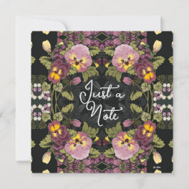 Art Nouveau Tuin van Pansies  Platte Kaart