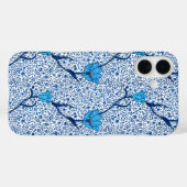 Art Nouveau Tulip Damask, Cobalt Blue Case-Mate iPhone Case (Achterkant (horizontaal))