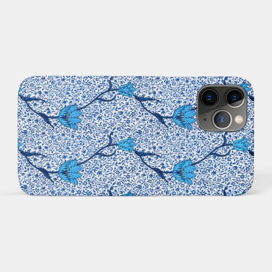 Art Nouveau Tulip Damask, Cobalt Blue Case-Mate iPhone Case (Achterkant (horizontaal))