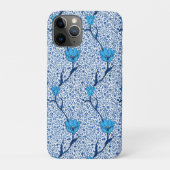 Art Nouveau Tulip Damask, Cobalt Blue Case-Mate iPhone Case (Achterkant)
