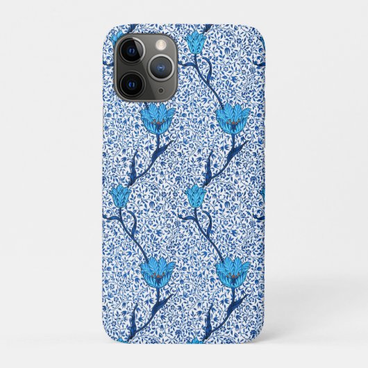 Art Nouveau Tulip Damask, Cobalt Blue Case-Mate iPhone Case (Achterkant)