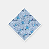 Art Nouveau Tulip Damask, Cobalt Blue Servetten (Hoek)