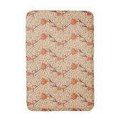 Art Nouveau Tulip Damask, Coral Oranje en Beige Badmat (Voorkant Verticaal)