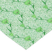 Art Nouveau Tulip Damask, Emerald Green Korte Tafelloper (Hoek)