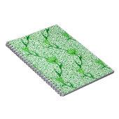 Art Nouveau Tulip Damask, Emerald Green Notitieboek (Rechterzijde)