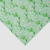 Art Nouveau Tulip Damask, Emerald Green Tissuepapier (Detail)