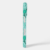 Art Nouveau Tulip Damask, Turquoise Case-Mate iPhone Case (Achterkant / Rechts)