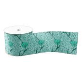 Art Nouveau Tulip Damask, Turquoise Grosgrain Lint (Spoel)