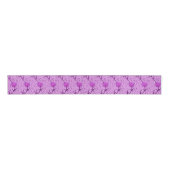 Art Nouveau Tulip Damask, Violet en Orchid Grosgrain Lint (Voorkant)
