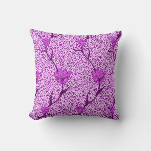 Art Nouveau Tulip Damask, Violet en Orchid Kussen