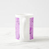 Art Nouveau Tulip Damask, Violet en Orchid Porselein Kop (Achterkant)