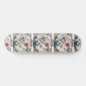Art Nouveau Tulip Symmetrical Petals Romantic Cool Persoonlijk Skateboard (Horizontaal)