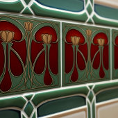 Art Nouveau Tulip Tapestry Keramische Tegel Tegeltje