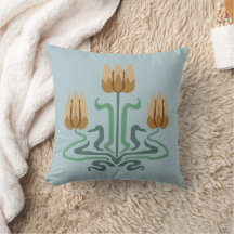 Art Nouveau Tulip Trio Sierkussen