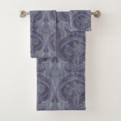 Art Nouveau Tulips in Periwinkle Bath Towels Bad Handdoek (Insitu)