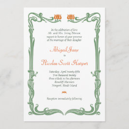 Art Nouveau Tulips Kaart