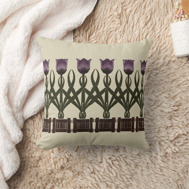 Art Nouveau Tulips Kussen (Deken)