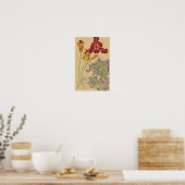 Art Nouveau Tulips Poster (Keuken)