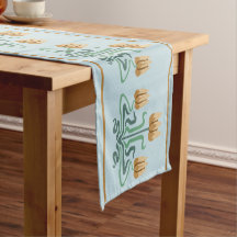 Art Nouveau Tulips Table Runner