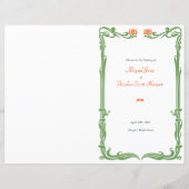 Art Nouveau Tulips Wedding Programme (Voorkant)