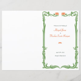 Art Nouveau Tulips Wedding Programme