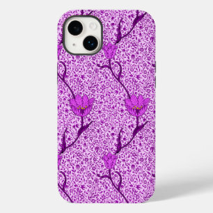 Art Nouveau Tulp Damast, Violet en Orchidee