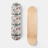 Art Nouveau Tulp Symmetrische Bloembladen Romantis Persoonlijk Skateboard (Voorkant)