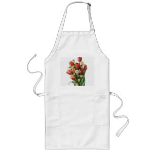 Art Nouveau Tulpen en madeliefjes Lang Schort