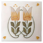  Art Nouveau Tulpen & Harten Gibbons Tegeltje (Voorkant)