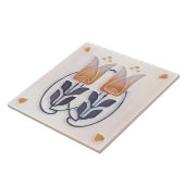 Art Nouveau Tulpen & Harten Gibbons Tegeltje (Zijkant)