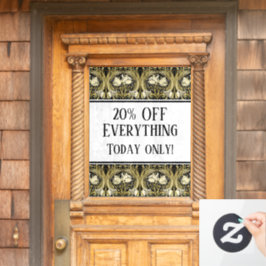 Art Nouveau Tulpen Raamsticker