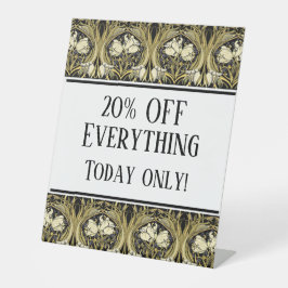 Art Nouveau Tulpen Reclamebord Met Voetstuk